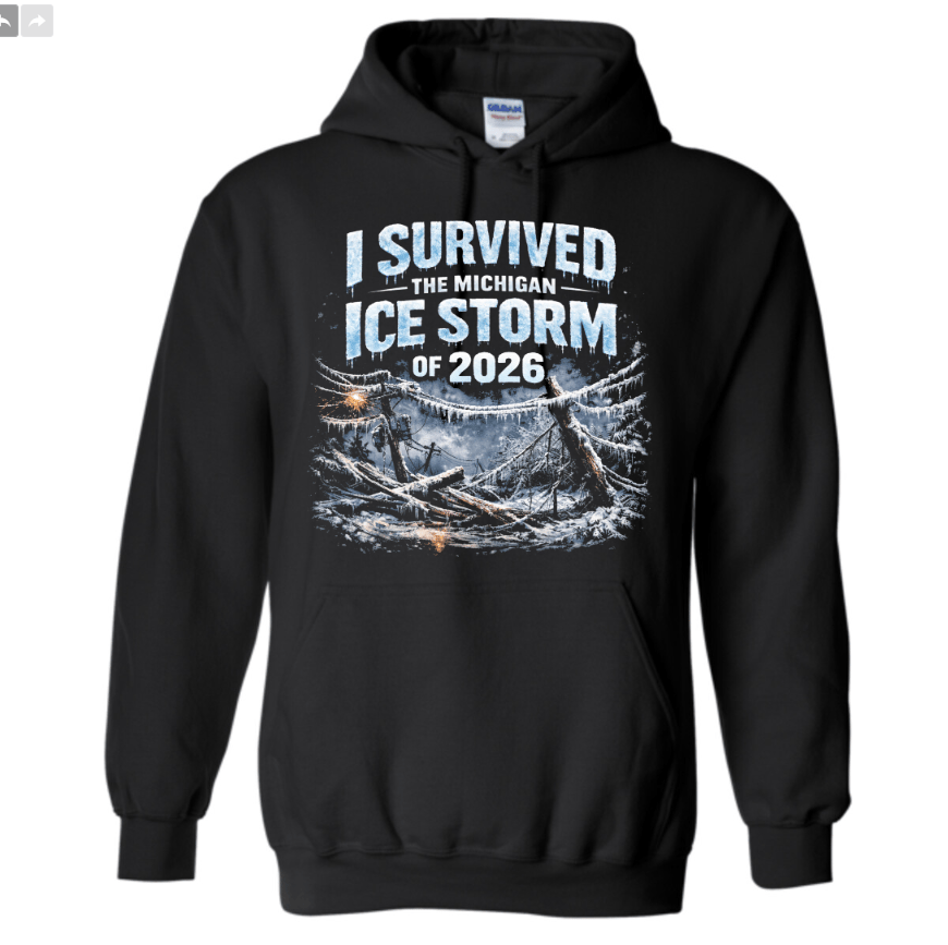 Image of I Survived the Ice Storm Pullover Hoodie - Black