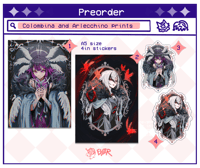Colombina and Arlecchino prints