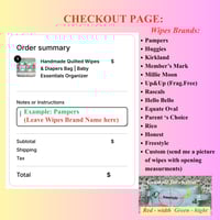 Image 2 of Handmade Quilted Wipes & Diapers Bag | Baby Essentials Organizer