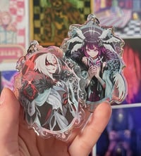 Image 2 of Colombina and Arlecchino keychains