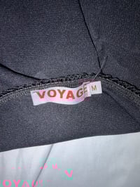 Image 3 of 90s French vintage black sparkly mesh cami top