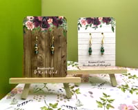 Image 1 of Gold and Glass Earrings