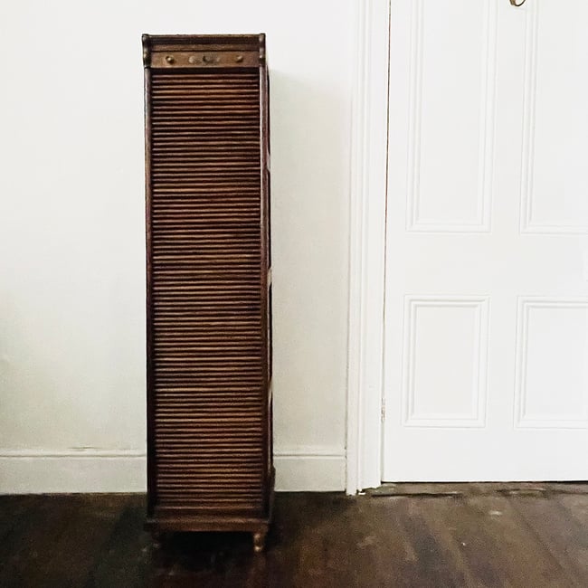 Antique Doctors Tambour Cabinet