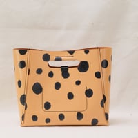 Image 3 of Medium Grab-handle Clutch small dots
