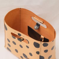 Image 6 of Medium Grab-handle Clutch small dots