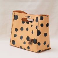 Image 4 of Medium Grab-handle Clutch small dots