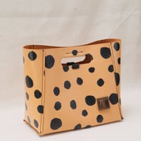 Image 2 of Medium Grab-handle Clutch small dots