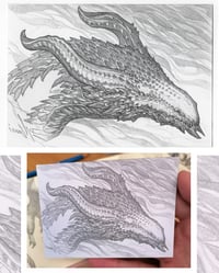 Pencil sketch dragon