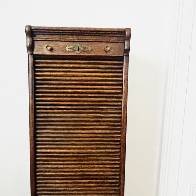 Antique Doctors Tambour Cabinet