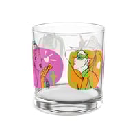 Image 1 of Mid Century Gotham Girlies Rocks Glass, 10oz