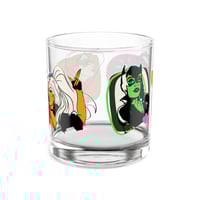 Image 3 of Mid Century Gotham Girlies Rocks Glass, 10oz