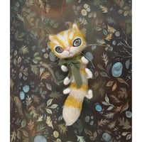 Image 2 of Watcher of Leaves (Wool Sculpture)