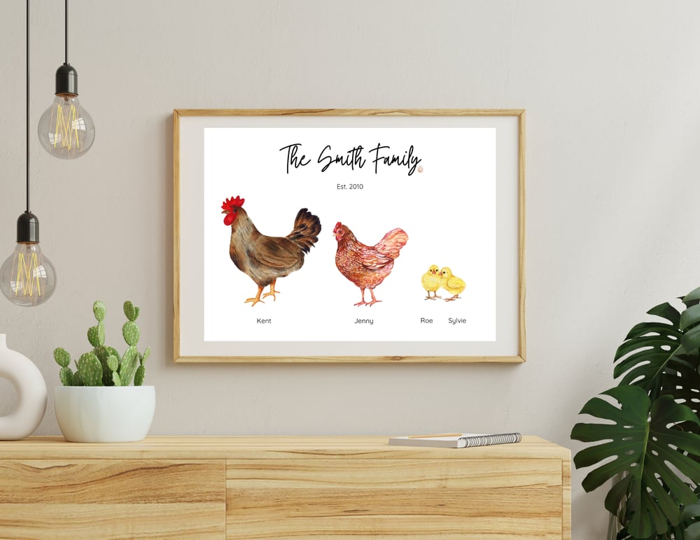 Image of Chickens Family Name Sign