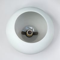 Image 10 of Lampe brutaliste en bois de Charles Dudouyt 1940 pied facettes globe opaline blanche