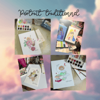 Portrait traditionnel à l’aquarelle 