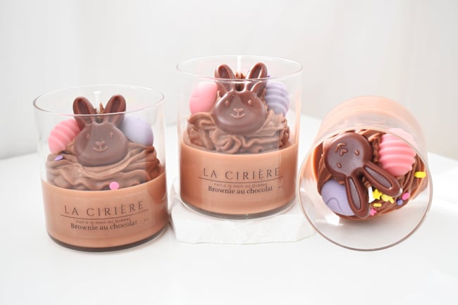 Bougie lapin en chocolat