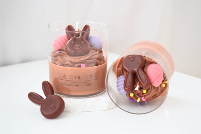 Bougie lapin en chocolat