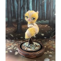 Image 5 of Garden Familiar (Wool Sculpture in Custom Cloche)