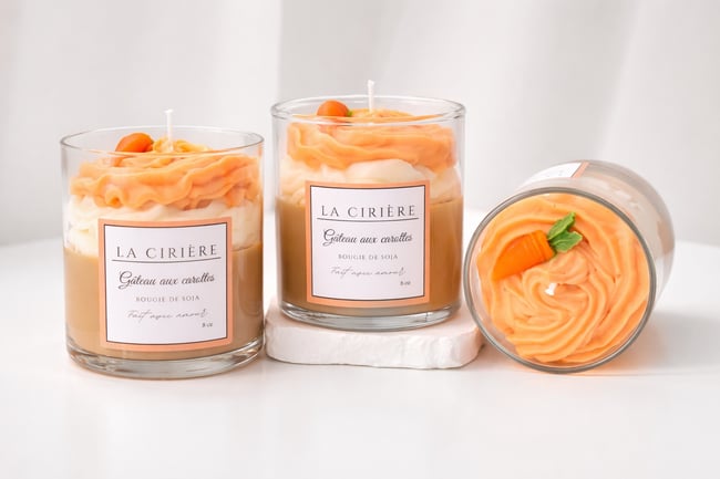 Bougie gâteau aux carottes