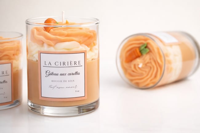 Bougie gâteau aux carottes