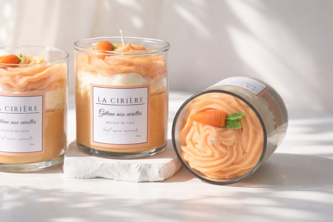 Bougie gâteau aux carottes