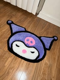 Image 1 of Custom Kuromi Head Tufted Rug - Handmade Decorative Rug,  Design Your Own
