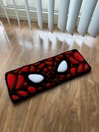 Image 1 of Custom Spider Mask Tufted Rug - Superhero Rug, Design Your Own