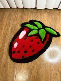 Image 1 of Custom Strawberry Tufted Rug - Handmade Decorative Rug, Design Your Own