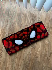 Image 2 of Custom Spider Mask Tufted Rug - Superhero Rug, Design Your Own