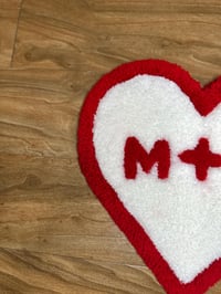 Image 2 of Personalized Heart Rug with Initials - Custom Valentine's Day Gift for Couple - Hand Tufted Anniv...
