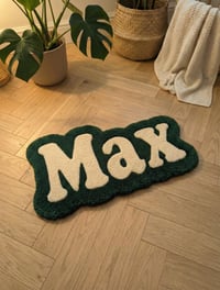 Image 4 of Custom Name Rug - Personalized Tufted Rug for Bedroom - Aesthetic Room Decor - 2 Color Custom Rug...