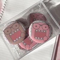 Image 3 of Nerd Domo Badge Pins