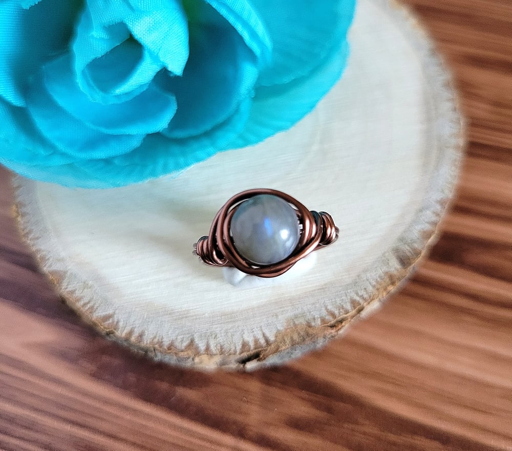 Image of Labradorite Wire Wrapped Custom Ring