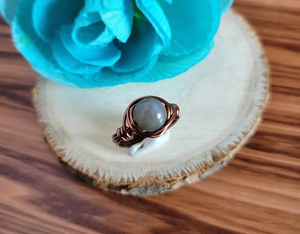 Image of Labradorite Wire Wrapped Custom Ring