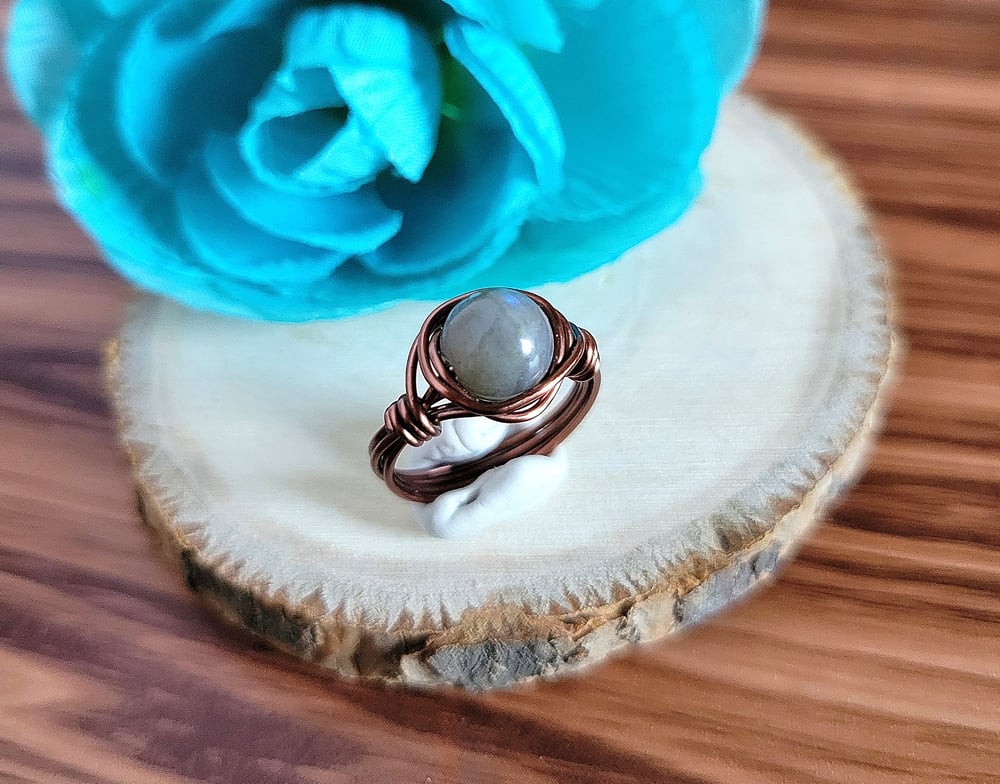 Image of Labradorite Wire Wrapped Custom Ring