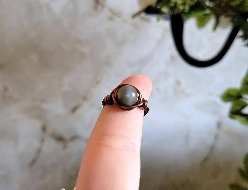 Image of Labradorite Wire Wrapped Custom Ring