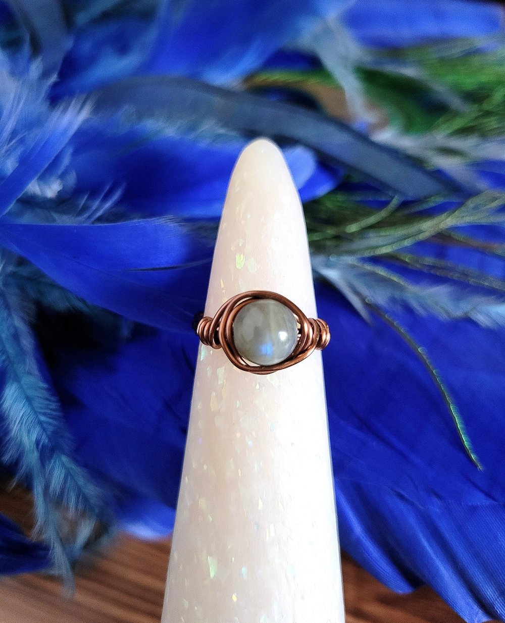 Image of Labradorite Wire Wrapped Custom Ring