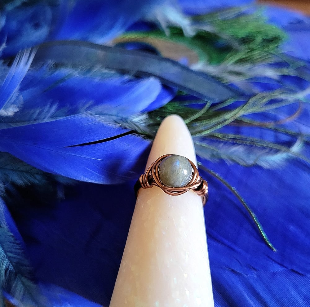 Image of Labradorite Wire Wrapped Custom Ring
