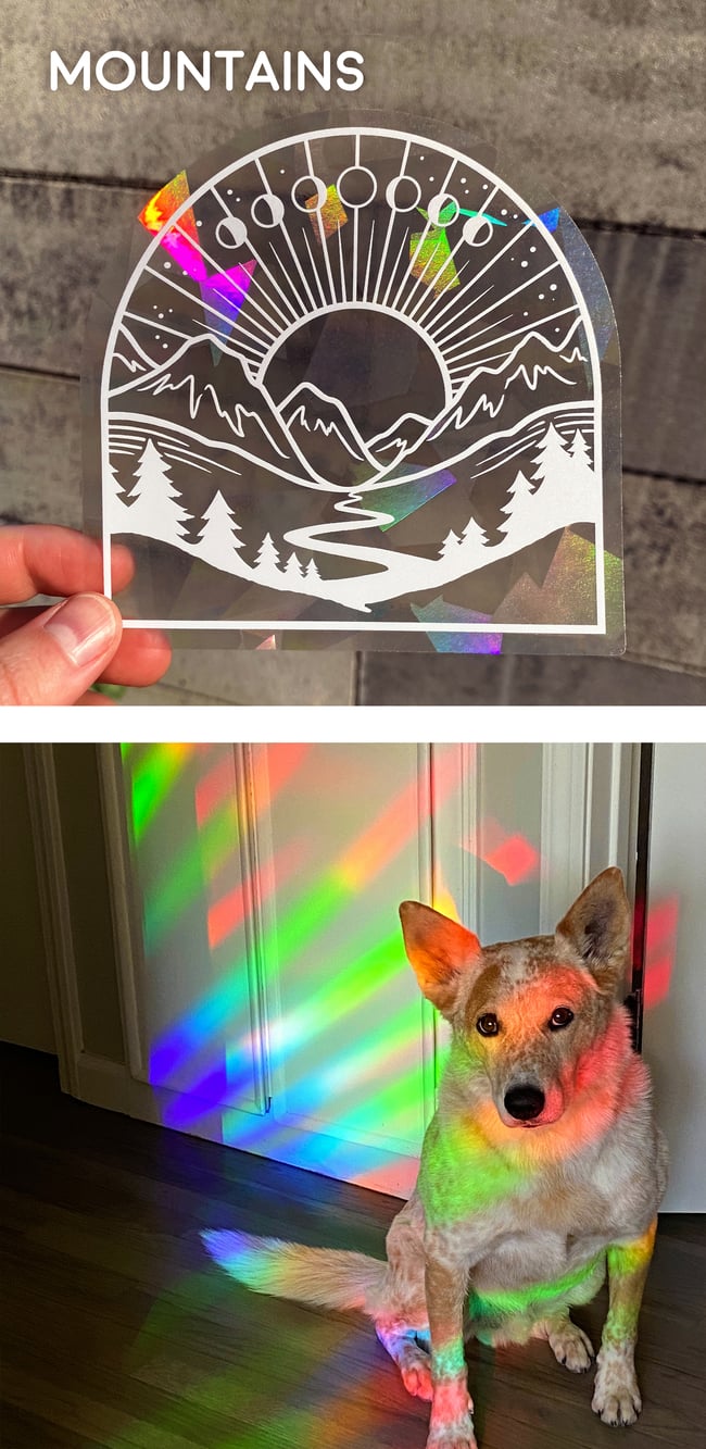 Suncatchers - Moth, Floral Sun, Roses, Lotus & Beetle, Mountains