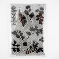 Image 1 of "Let's Be Fronds" Leaf Plant Branch Silhouette - 4"x6" Clear Stamp Set (10 stamp designs)