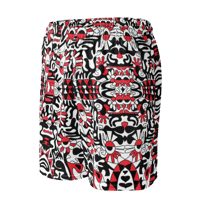 Image 3 of Guice Geometric Red Dragon Basketball Shorts (Unisex)