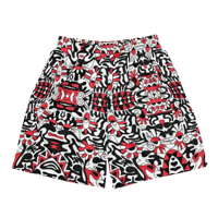 Image 2 of Guice Geometric Red Dragon Basketball Shorts (Unisex)