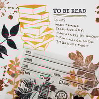 Image 5 of "Book Tracker" Books, Audiobook, Ebook, TBR - 3"x4" Clear Stamp Set (10 stamp designs)