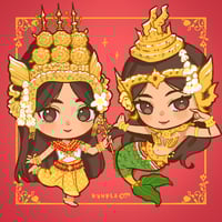 Image 1 of Apsara and Sovann Macha Keychains - Preorder ends 03/31/2026