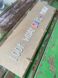 Image 2 of Personalised Wooden & Acrylic Artwork Display/ Kids Room Sign