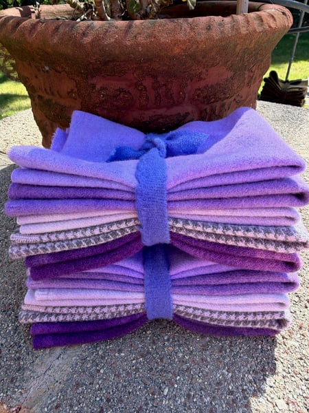 Image of Light Purple  5 Piece Bundles Hand Dyed Wool 