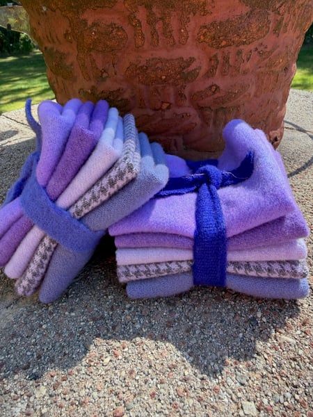 Image of Light Purple 5 Piece Mini Bundle Hand Dyed Wool