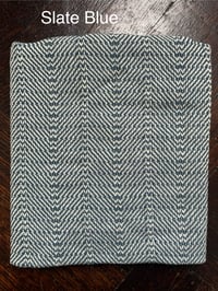 Image 2 of Caroline’s Zig Zag Twill Towel in Slate Blue