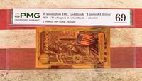 Image 2 of PMG 69 Elite Color Washington D.C. Goldback – 1 Goldback