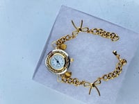 Two-Toned Gold and Silver Chain Watch